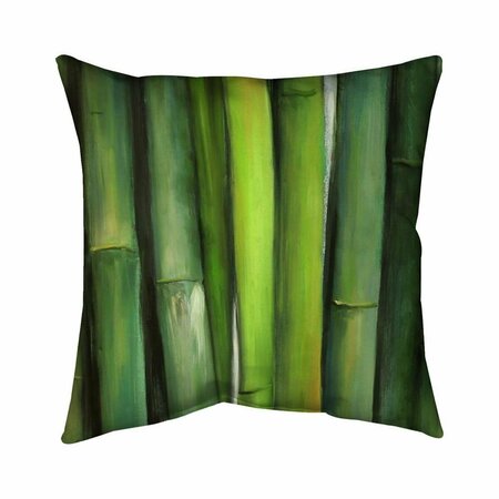 BEGIN HOME DECOR 26 x 26 in. Green Bamboo-Double Sided Print Indoor Pillow 5541-2626-LA97